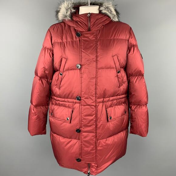 MICHAEL KORS Size XXL Burgundy Quilted Nylon Down Filled Coat - Picture 1 of 1